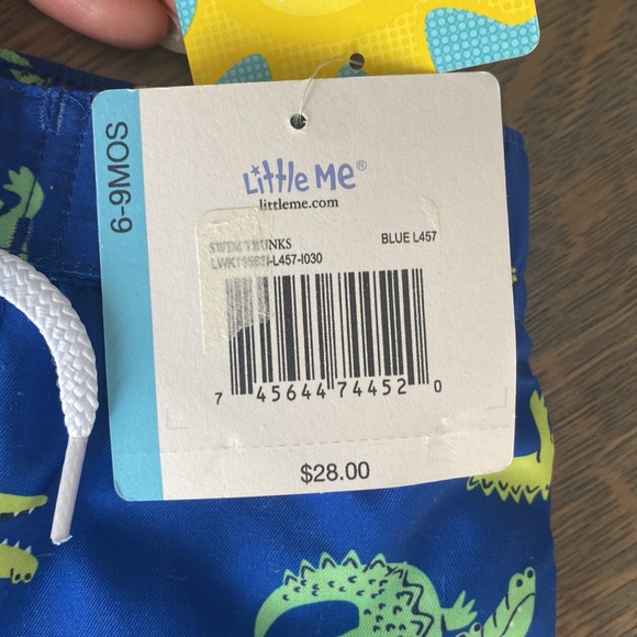 New with Tags! Little Me 6-9 Baby Boy Swim Trunks - Picture 2 of 3